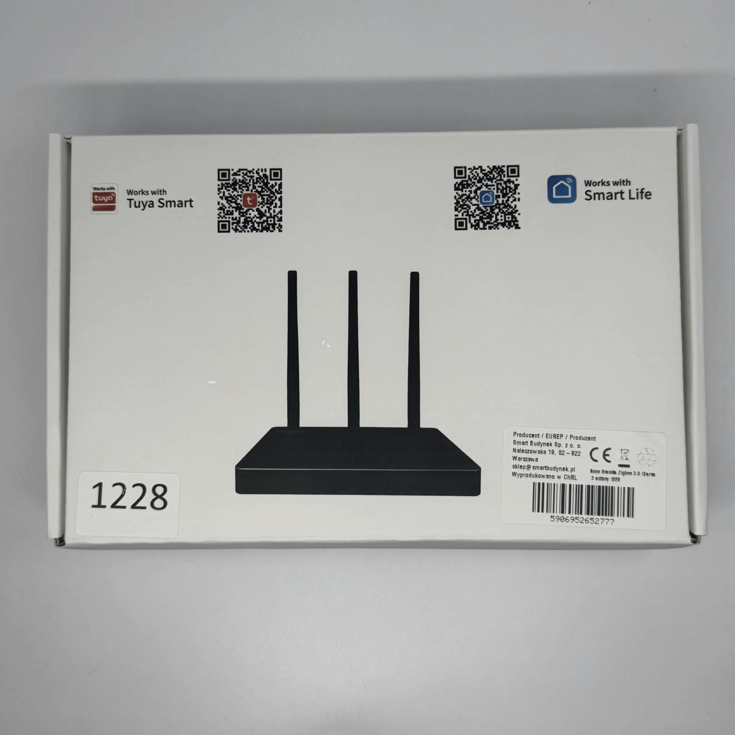 Sone Smart One ZigBee 3.0 Gateway TUYA - Bridge centrale con 3 antenne, RJ45 e WiFi, alloggiamento in metallo, compatibile con Smart Life, 128 dispositivi, alimentatore incluso, cavo USB-C e