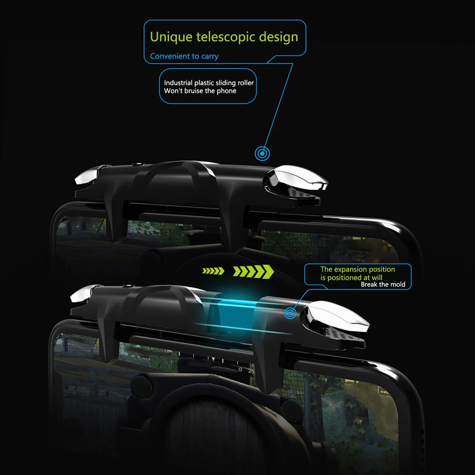 Wnesy Pubg Trigger, Tecnologia a conduzione di impulsi Controller Mobile ad Alta frequenza Click Mobile Game Automatico a Quattro velocità per telefoni cellulari