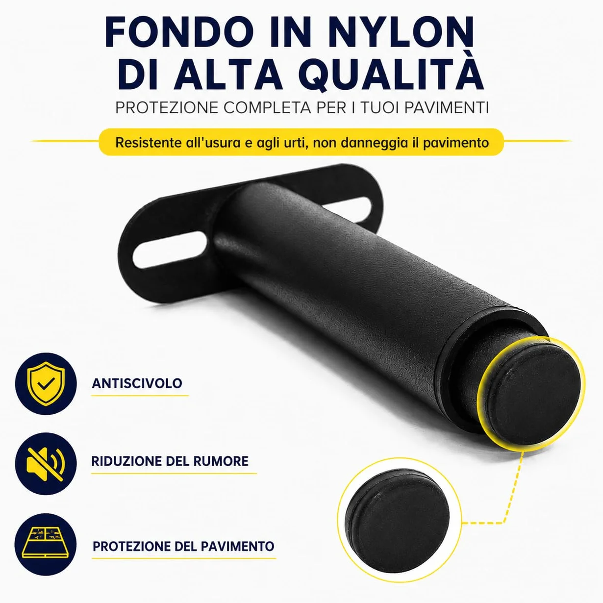 Engelblick 4 Pezzi Piedini per Rete a Doghe in Metallo, Altezza Regolabile 18-34 cm