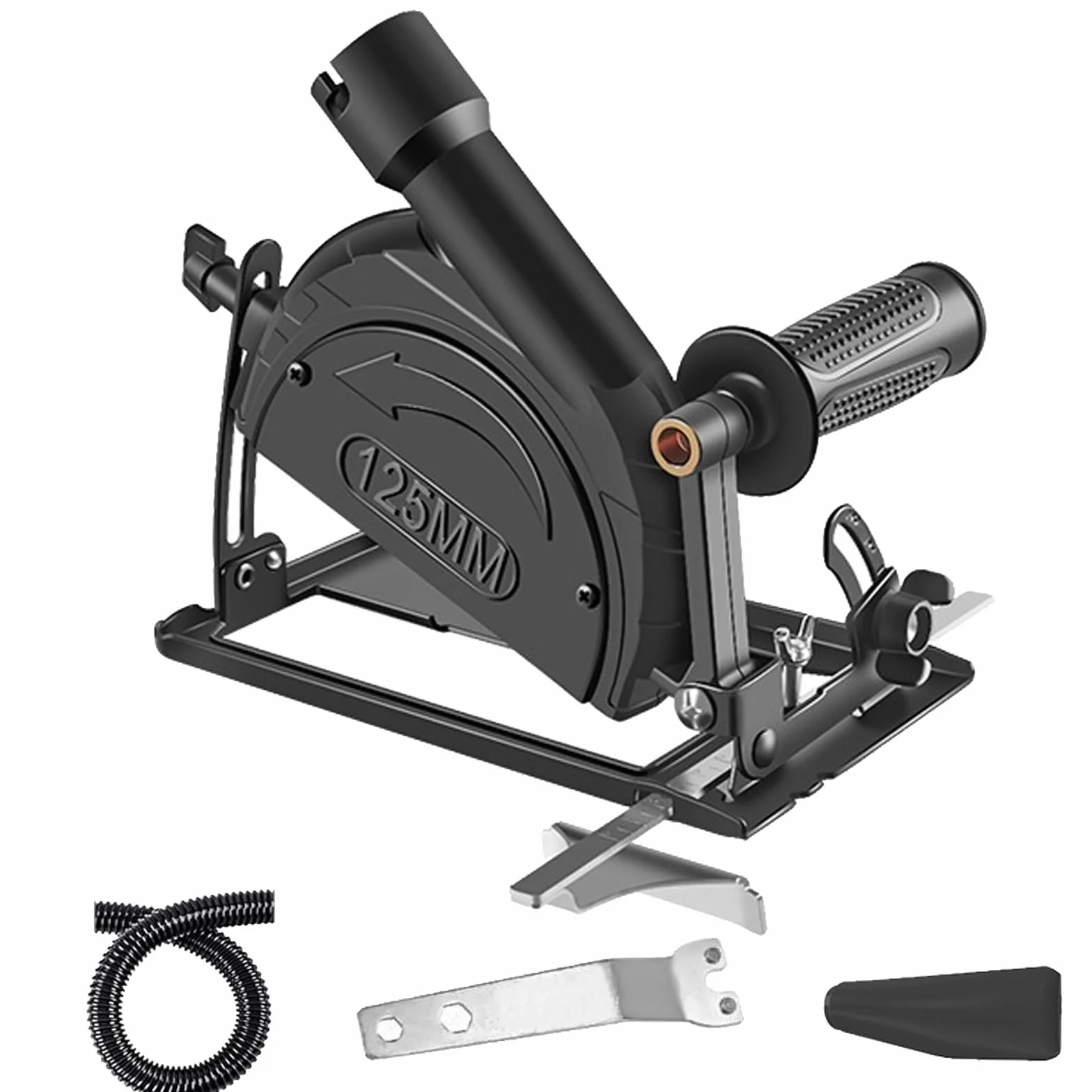 Kit de Soporte para Amoladora Angular 100-125 mm, Ángulo Ajustable, Profundidad de Corte 0-40 mm
