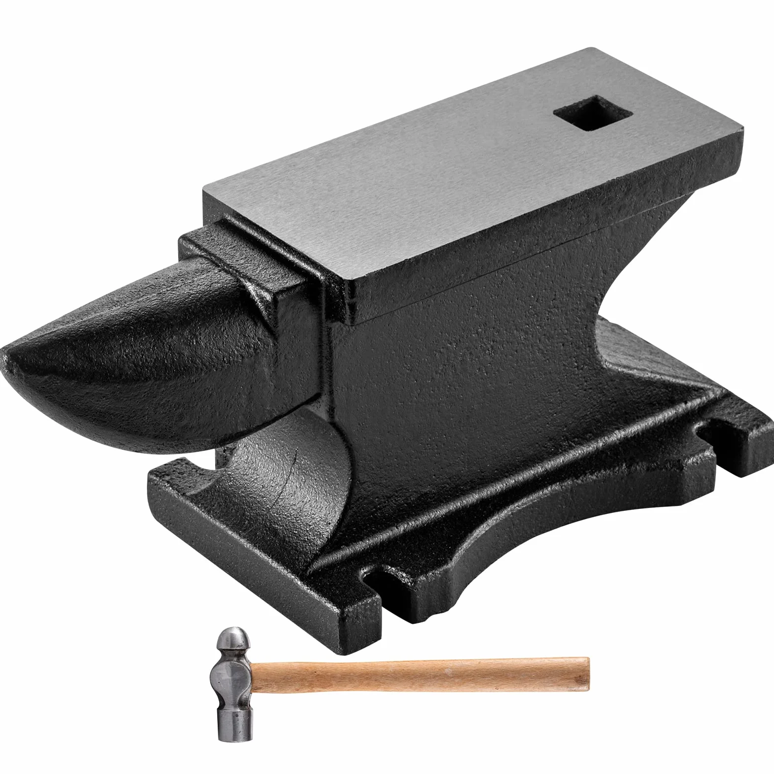 VEVOR Incudine in ghisa 45,4 kg piano di lavoro 26,4 x 12,7 cm fabbro rotonda alta durezza