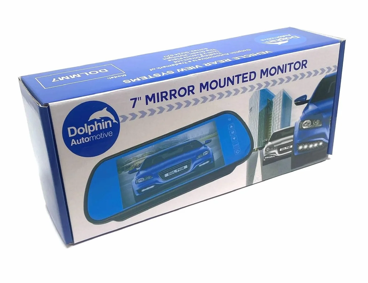 Monitor Automotive Dolphin di visualizzazione dello schermo dello specchietto retrovisore 7 pollici per furgoni con gambo adesivo
