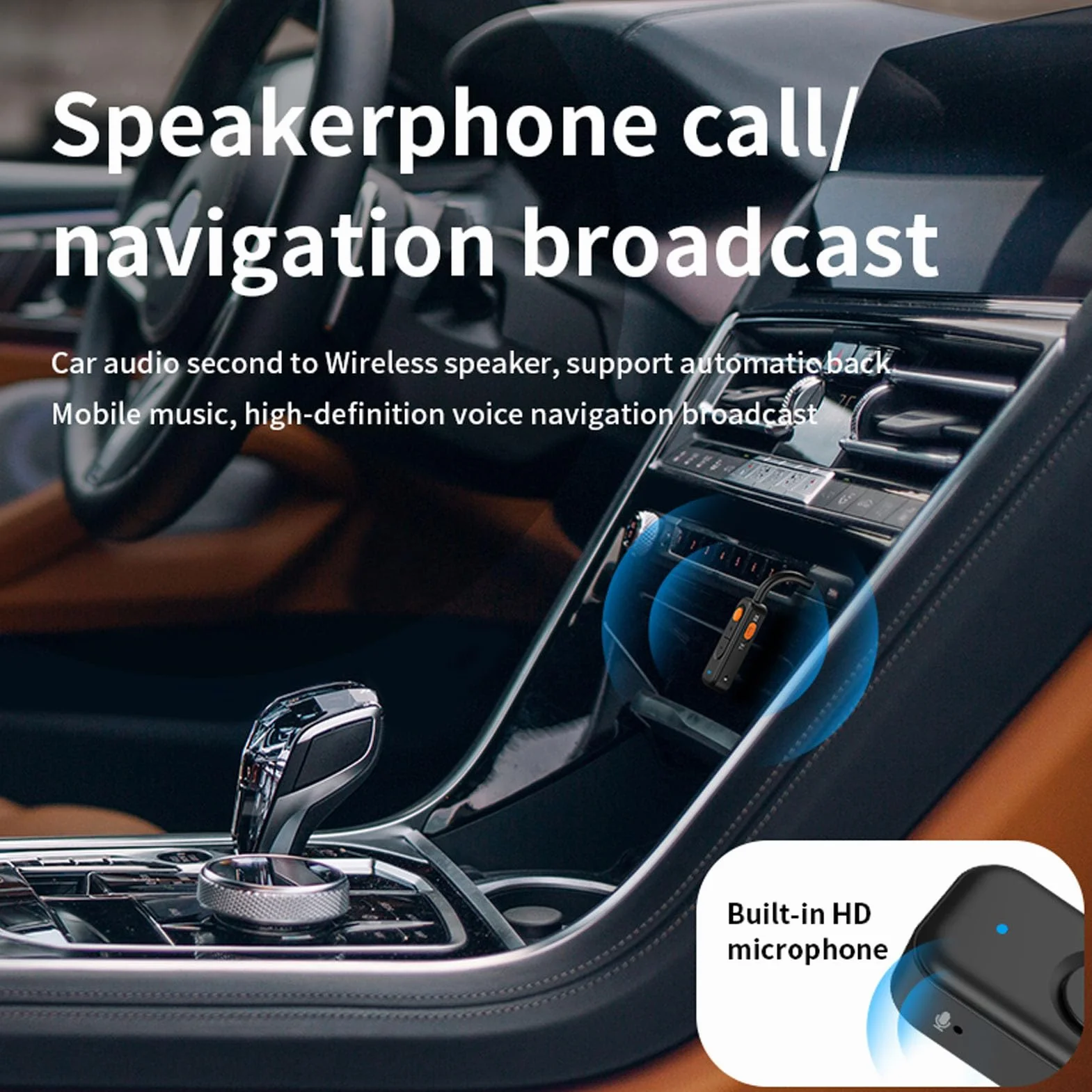 Goshyda Adattatore Bluetooth Wireless per Aereo, Versione 5.4 con Tappo Aereo, Aux da 3,5 Mm per la Palestra da Viaggio Stereo a Casa, Durata della Batteria Lunga