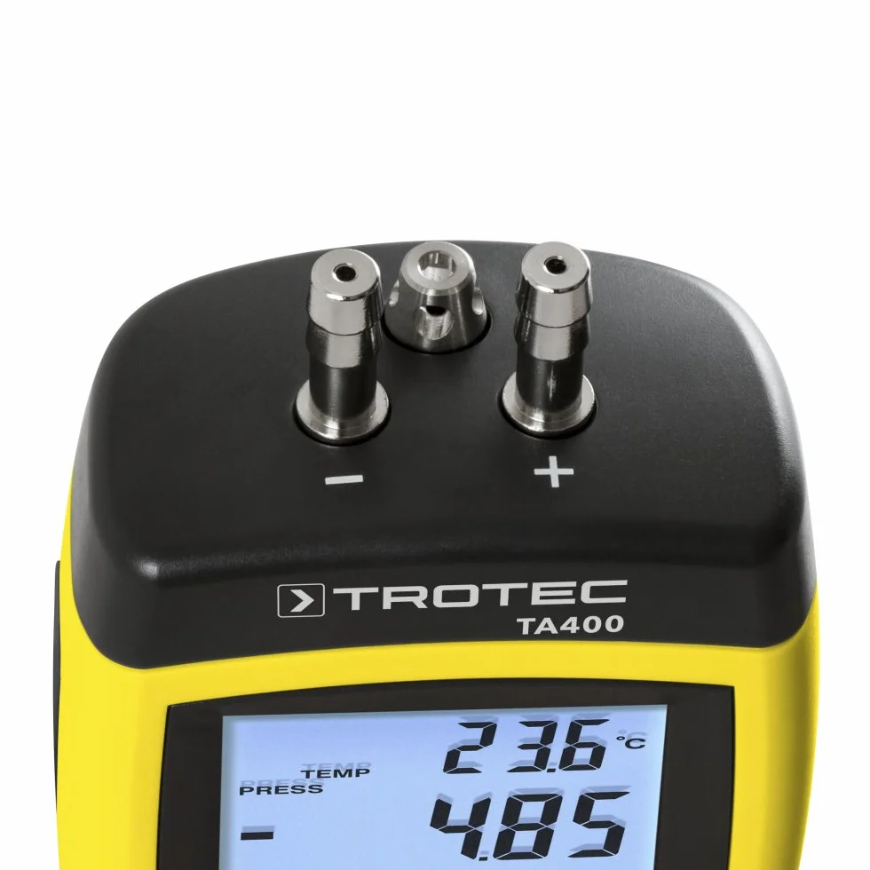 Trotec TA400 Anemometro con tubo di Pitot Nero Giallo