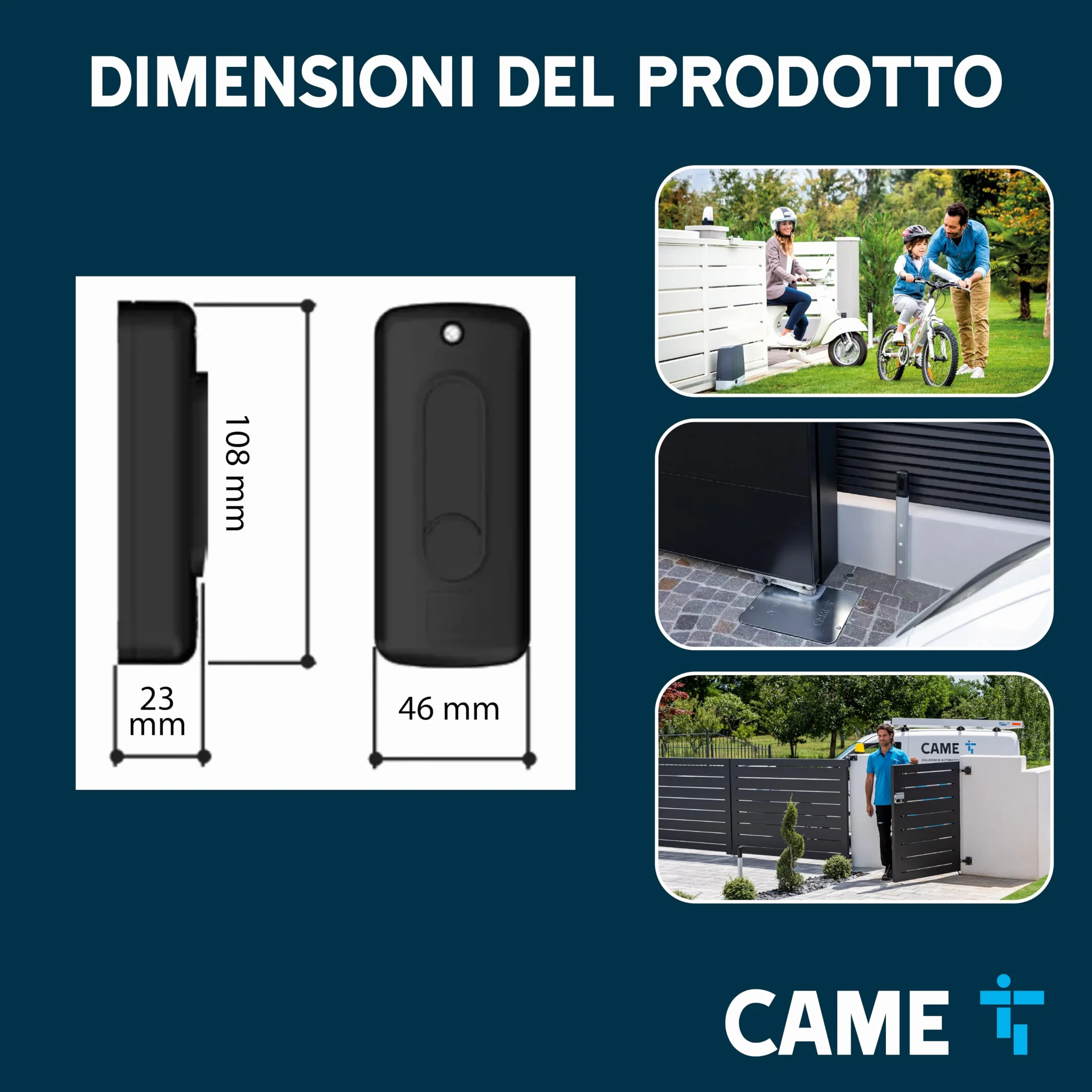 CAME Coppia fotocellule DIR a raggio infrarosso esterno portata 10m 12-24V AC/DC