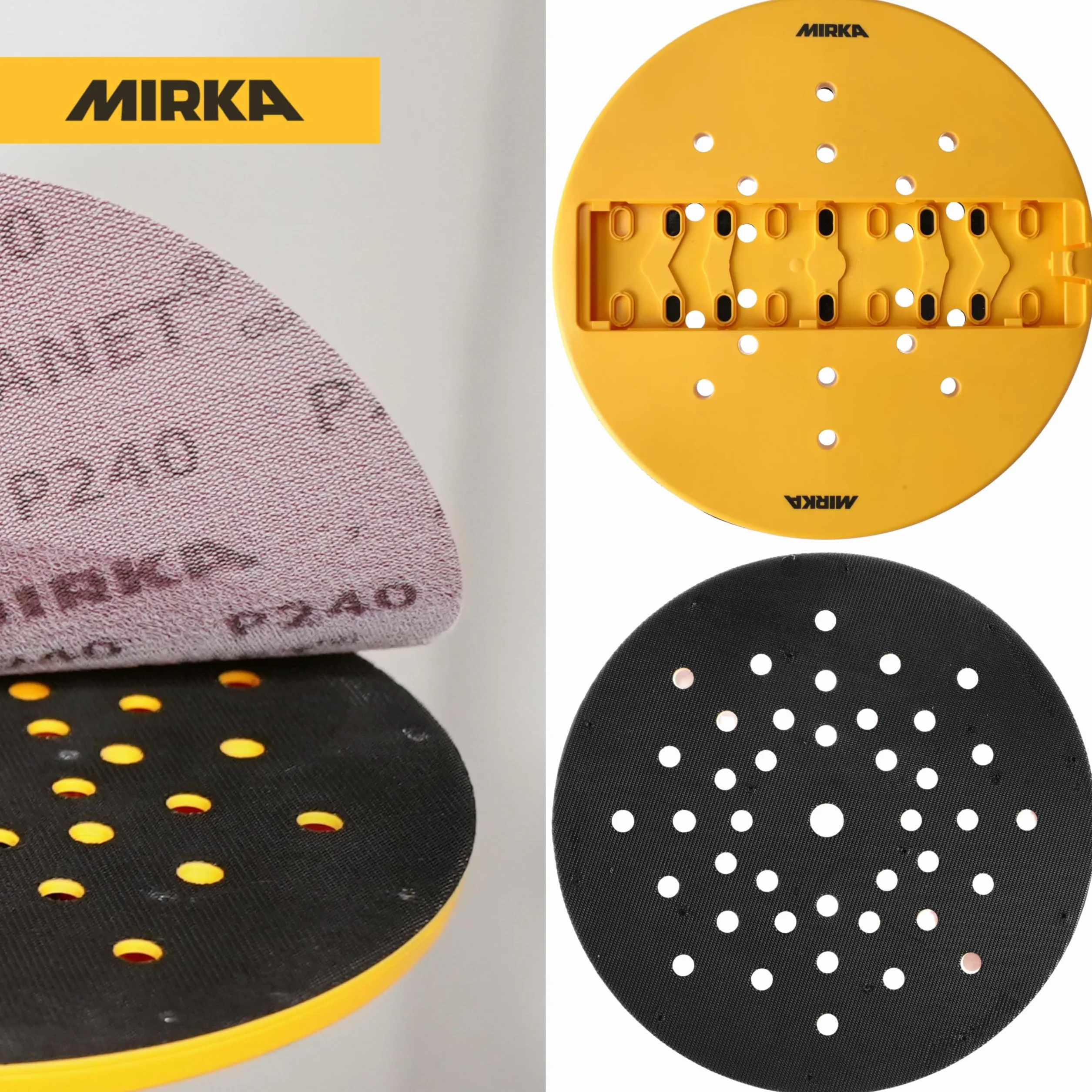 Mirka Platorello Ø 225 mm con fissaggio a strappo per levigatrice manuale DecoSander