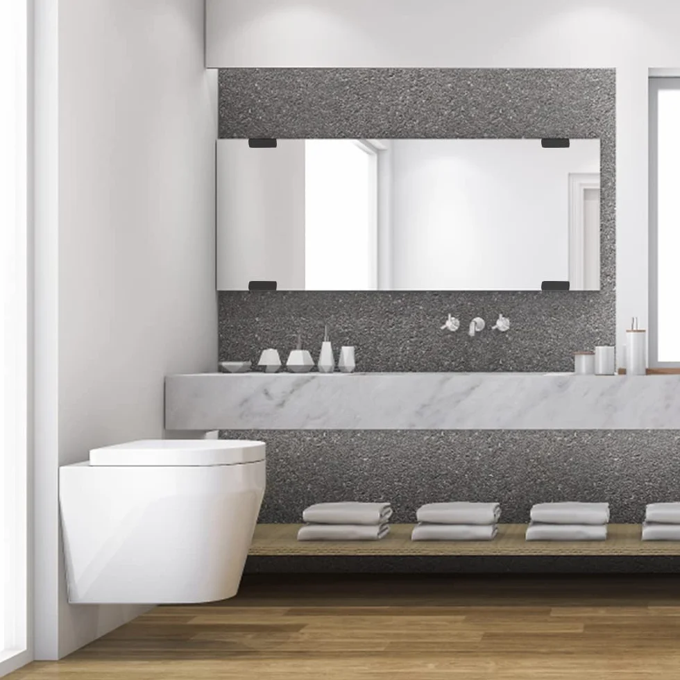 Staffa a U Ganci Muro Espositore per Piastrelle Ceramica Gancio Metallo XL Nero 8 Pezzi