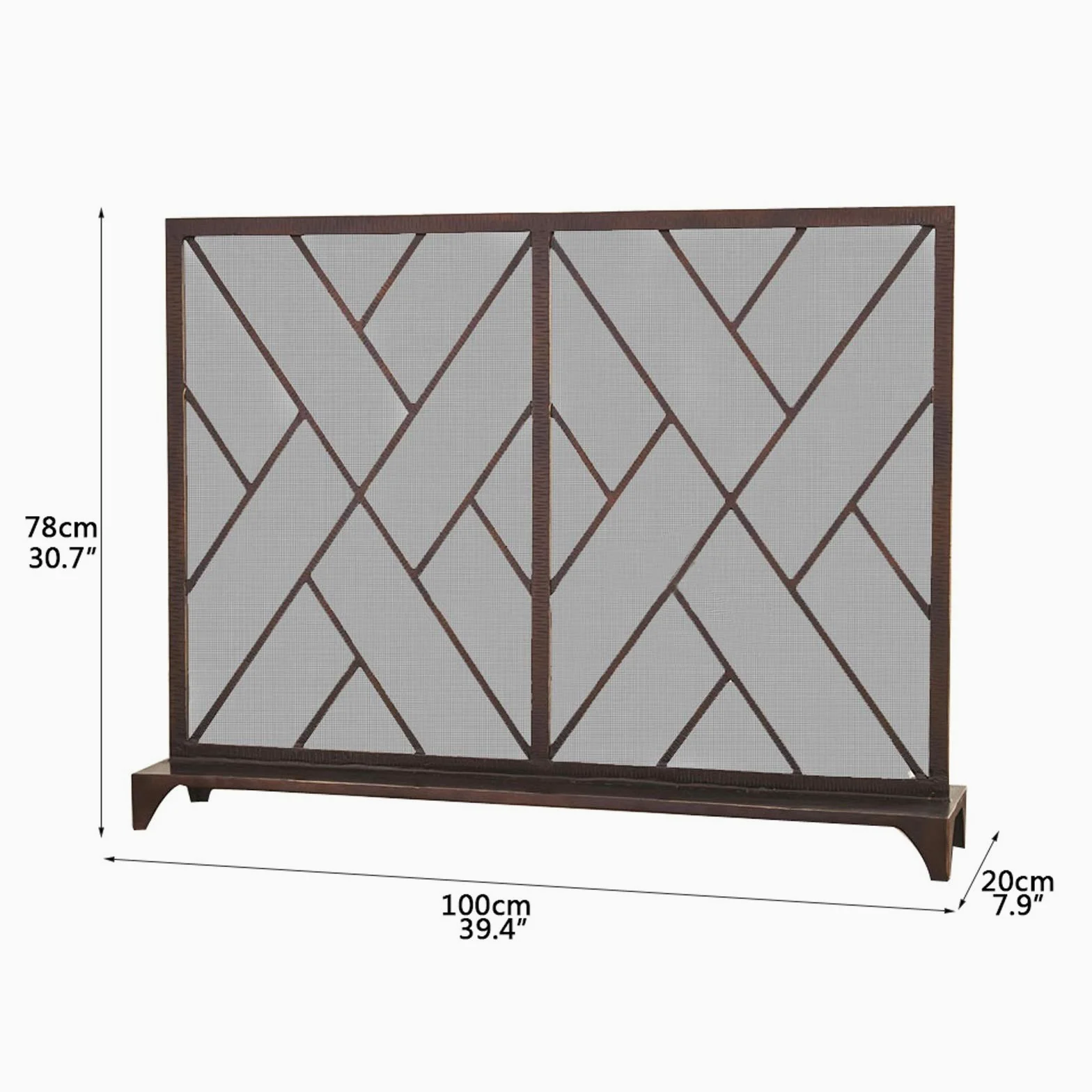 Schermi per Caminetti di Guardia Rustico indossato finitura maglia camino schermo Schermo da fuoco porte da fuoco in ferro battuto Fire Place GATE SCREENS INDOOR Guardia Plat Guardia D'uso domestico,