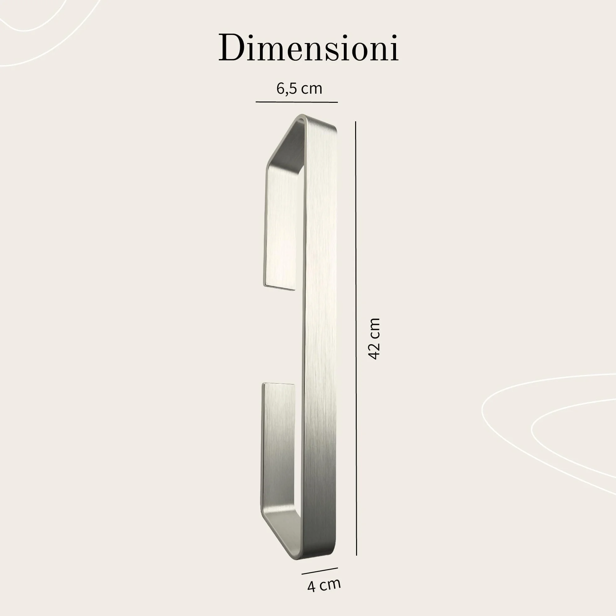Designfabrik Porta asciugamani adesivo senza forare bagno moderno grigio argento
