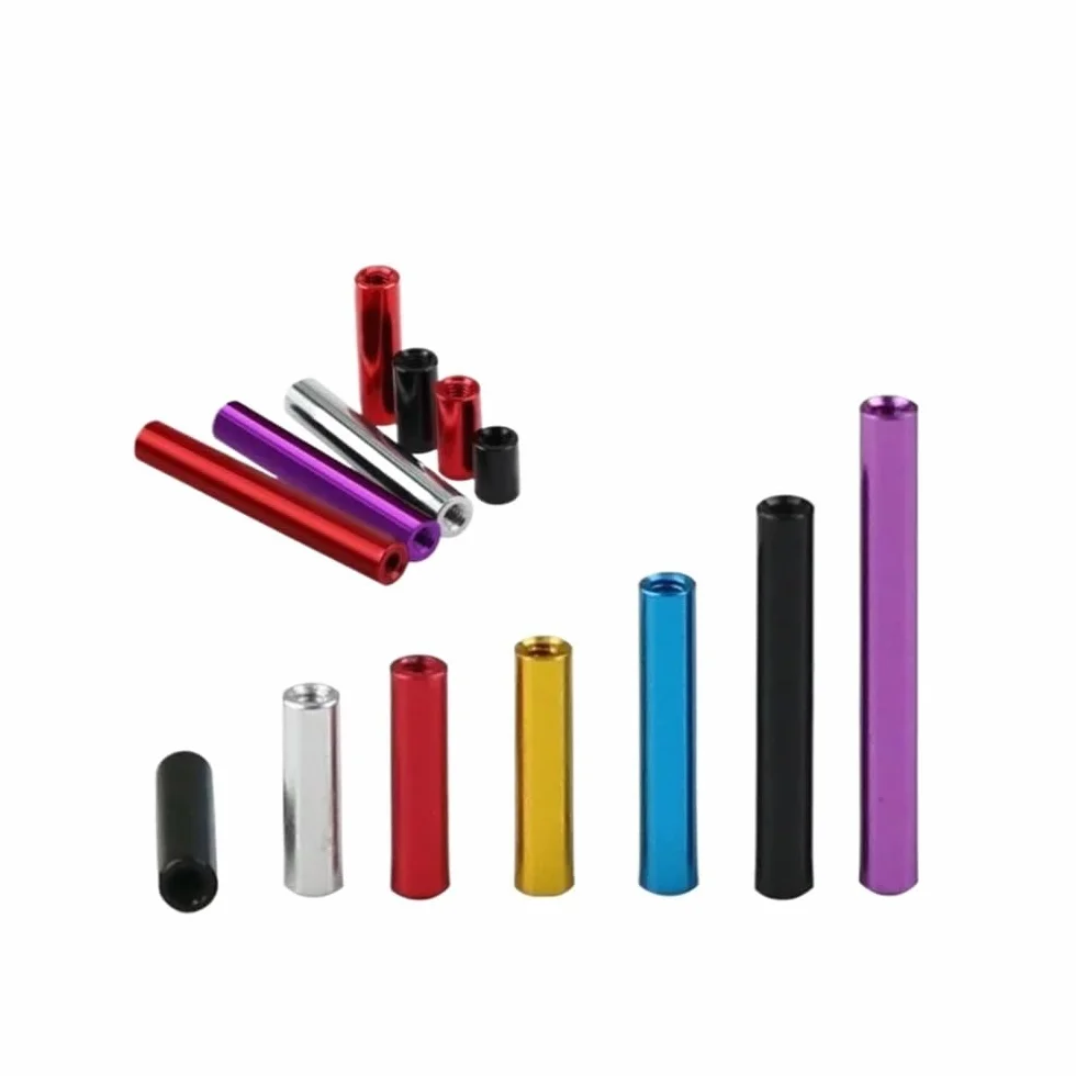 Distanziatore Rotondo in Alluminio M2 M2.5 10 Pezzi Dado a Mano Perno a Barra con Manicotto Filettato Dadi Anodizzati per Droni 25mm