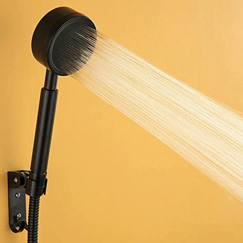 HMTE Soffione Doccia a Mano Interamente in Metallo, Bronzo lucidato a Olio | 1,75 GPM a Basso Flusso con limitatore Rimovibile | Soffione Doccia palmare