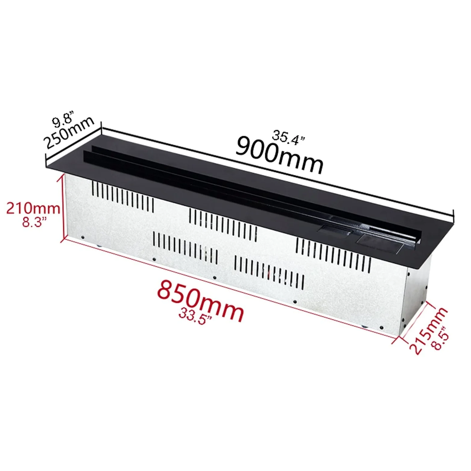 Camino Elettrico Simulazione 3D Fiamma del camino elettrico Decorazioni for la casa camino a vapore con temperatura costante resistente GUIDATO E PCD Pannello rivestito, Inserto Per Camino (Size : 85