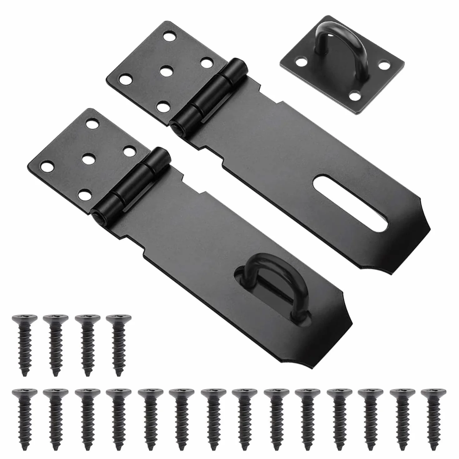 Chiavistello Porta in Acciaio Inox 5 Pollici 2 Pezzi Hasp Serratura per Lucchetto