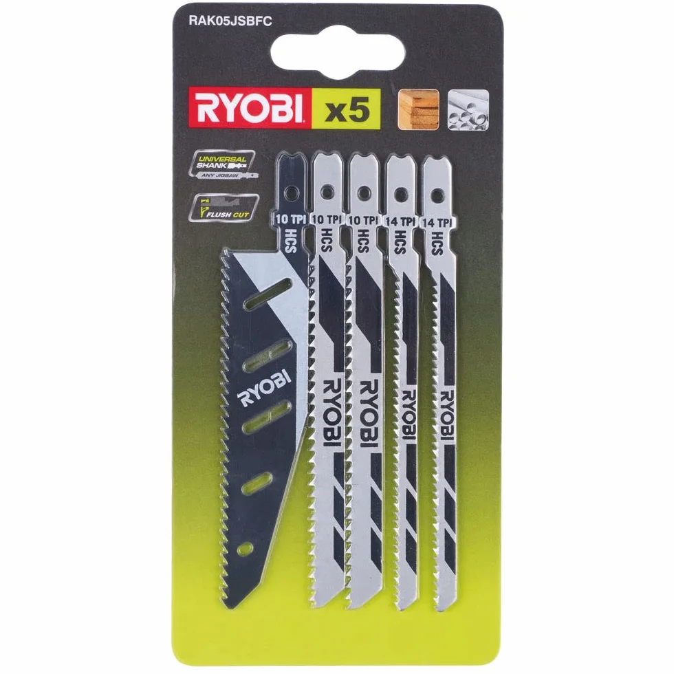 RYOBI, Lame Speciali per Seghetto alternativo Flushcut, Confezione da 5
