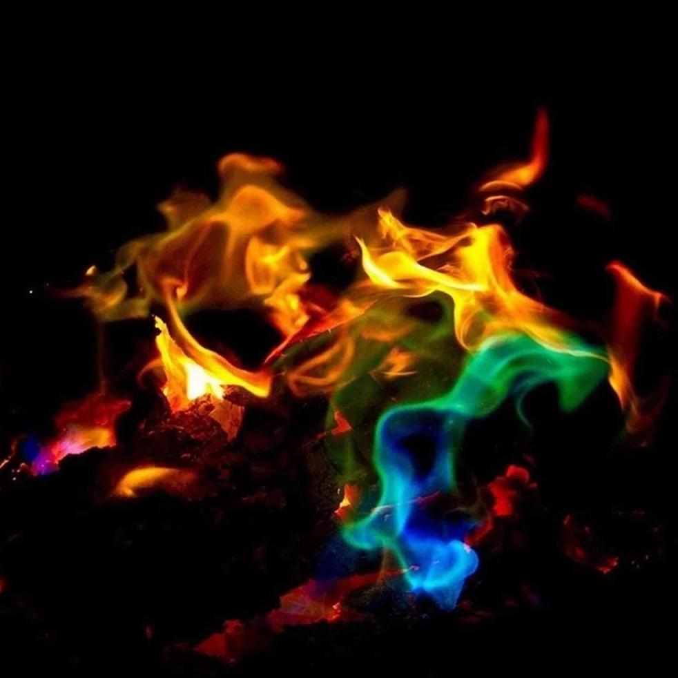 Kolorowa Polvere di Colori del Fuoco do Caminetto da Campeggio 15 G+25 G (Colore assortito)