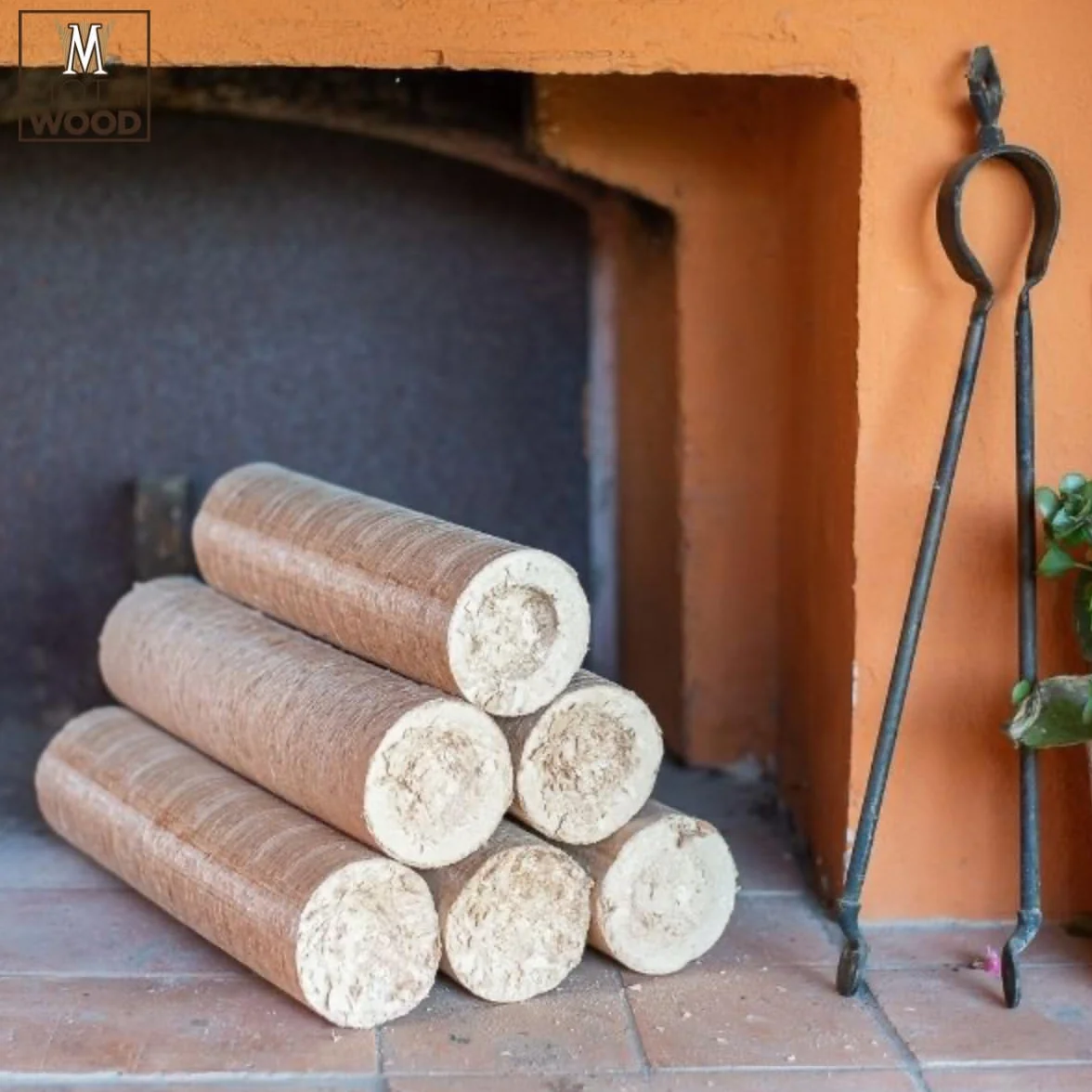 Bricchetti Legno Faggio 10KG 8Pz Naturale Per Stufe Caminetti Forni