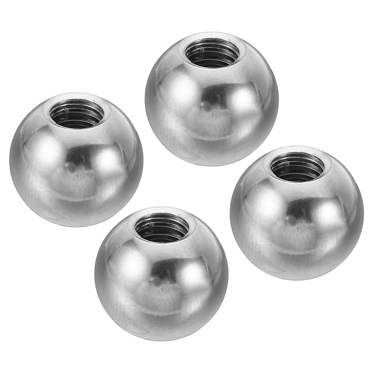 PATIKIL Dadi Manopola M4 Femmina Filettatura 15mm OD 304 Inossidabile Acciaio Tondo Sfera Vite Cappuccio Coperchio