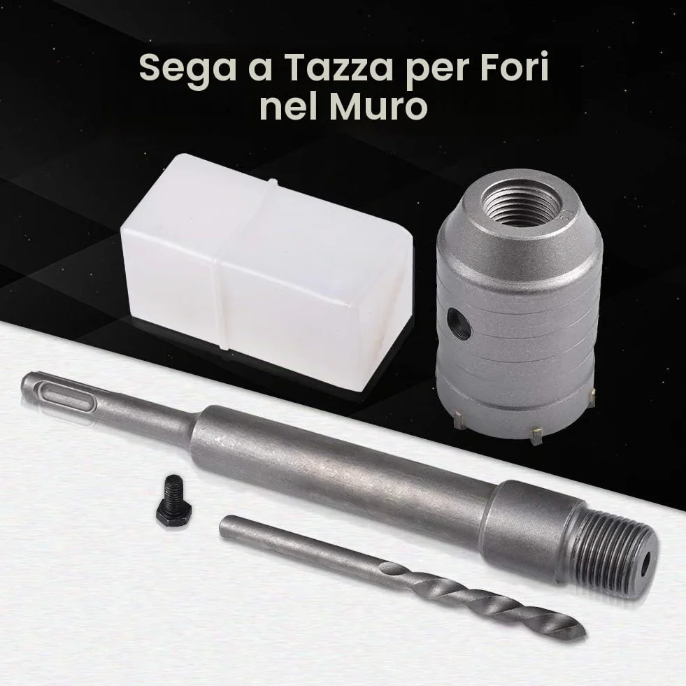 KATUR 60mm Frese Carotatrici a Tazza SDS PLUS Set Seghe a Tazza per Calcestruzzo