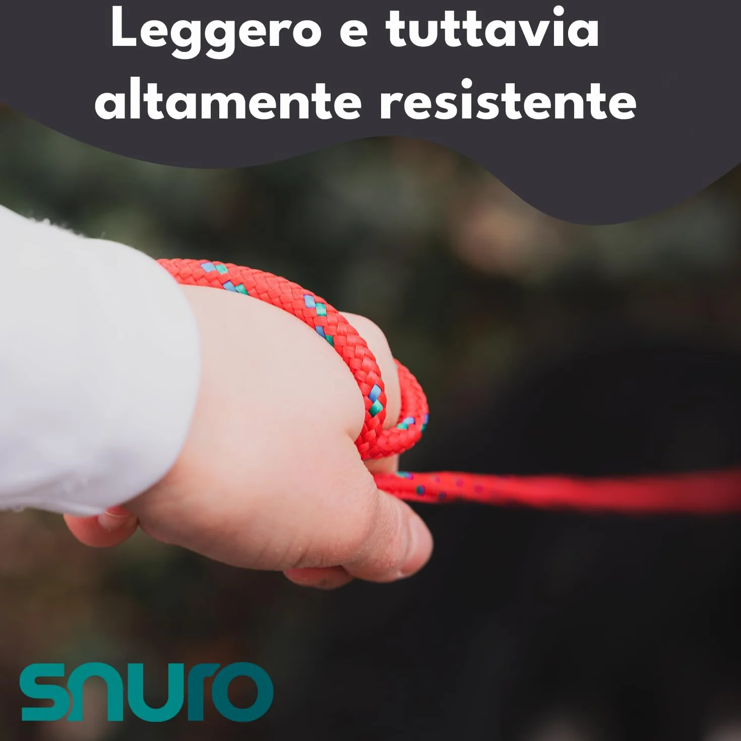 Corda in polipropilene (8mm, 50m, verde con rosso e giallo) - Corda intrecciata leggera per tutti gli usi, per esterni, la sopravvivenza e il giardino - Forza di rottura 918kg