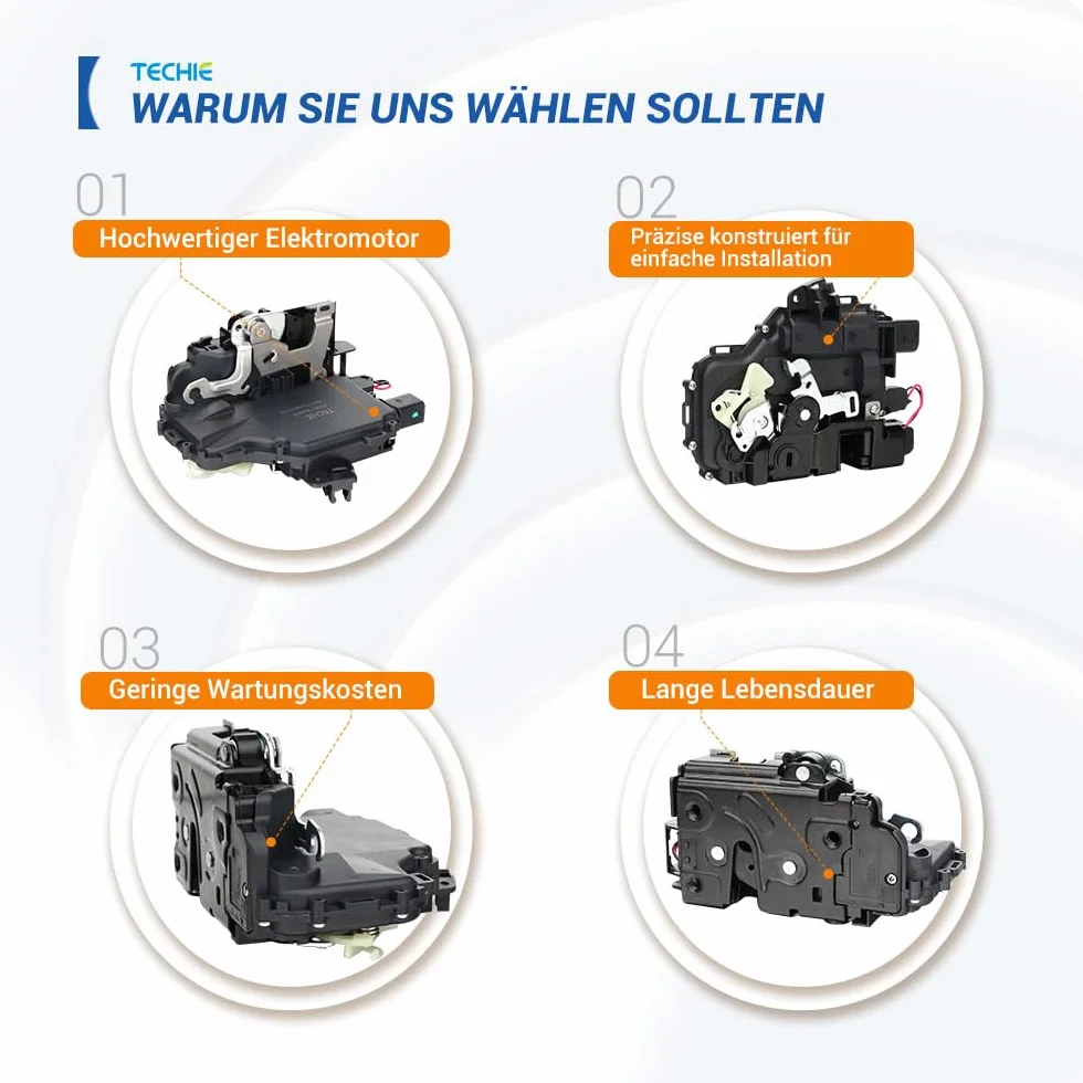 Techie Motore di regolazione per porta, compatibile con Arosa 1997-2004 Octavia I 1996-2010 B ora 1998-2013 Golf IV 1997-2006 Pas SAT 1996-2005 (anteriore sinistra)