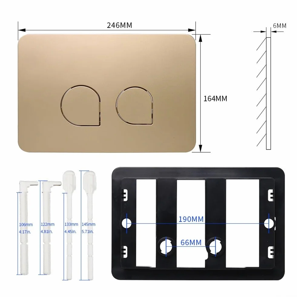 Piastra di scarico WC a doppio scarico con due pulsanti, adatta per Geberit UP300 UP320 e Sigm-Series 01/10/20/21/30/50/60, pannello cisterna per arredamento moderno del bagno (bianco)