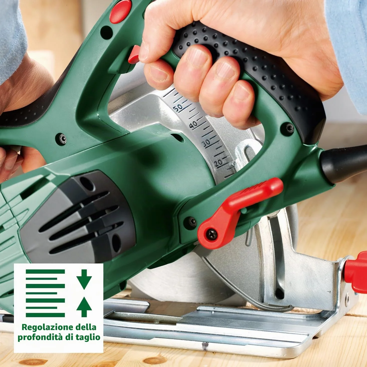 Bosch Home and Garden Sega circolare Pks 55A, 1200 watt, verde, 160 mm, 3,9 kg