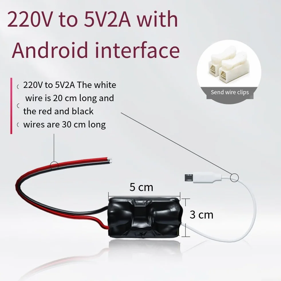 Alimentatore da 220V a 5V 2A con protezione completa di sicurezza per telecamere (A)