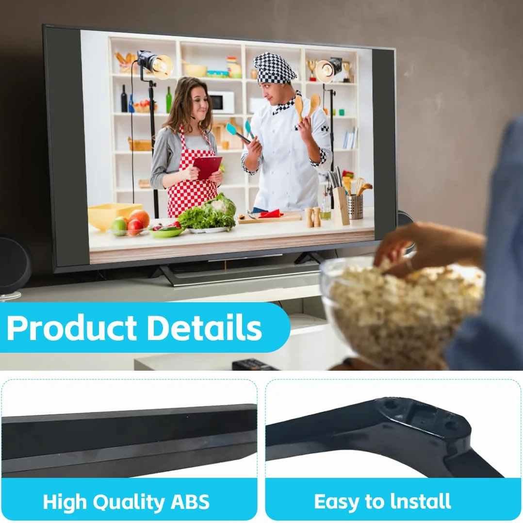 Piedistallo Universali per Supporto TV da Tavolo, base TV, per TVs da 30 a 55 LCD Pollici Support TVs in Plastica, Antiscivolo, Installazione Semplice, Supporto da Tavolo con Viti, Nero