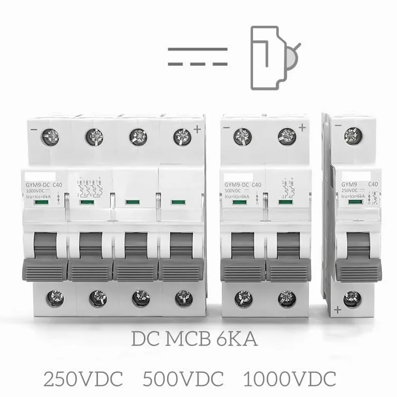 Interruttore magnetotermico, Mini interruttore automatico MCB DC 1000 V 6A 10A 16A 20A 25A 32A 40A 50A 63A 4 poli(10a)