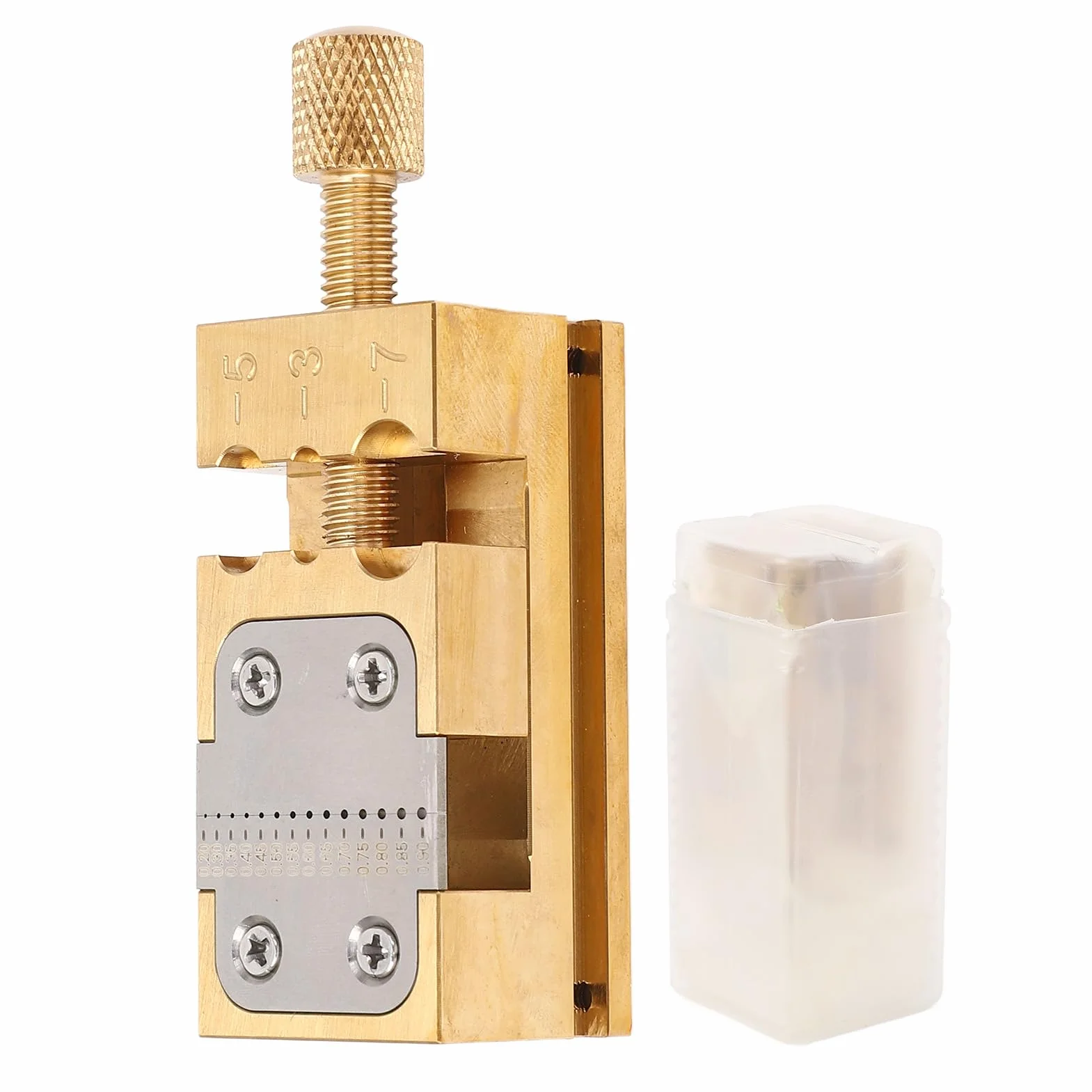 Demeras Supporto per Lancette dell'orologio, Morsa da Banco Resistente all'usura Apertura 0,2-0,9 Mm per Riparazione Orologio da Polso