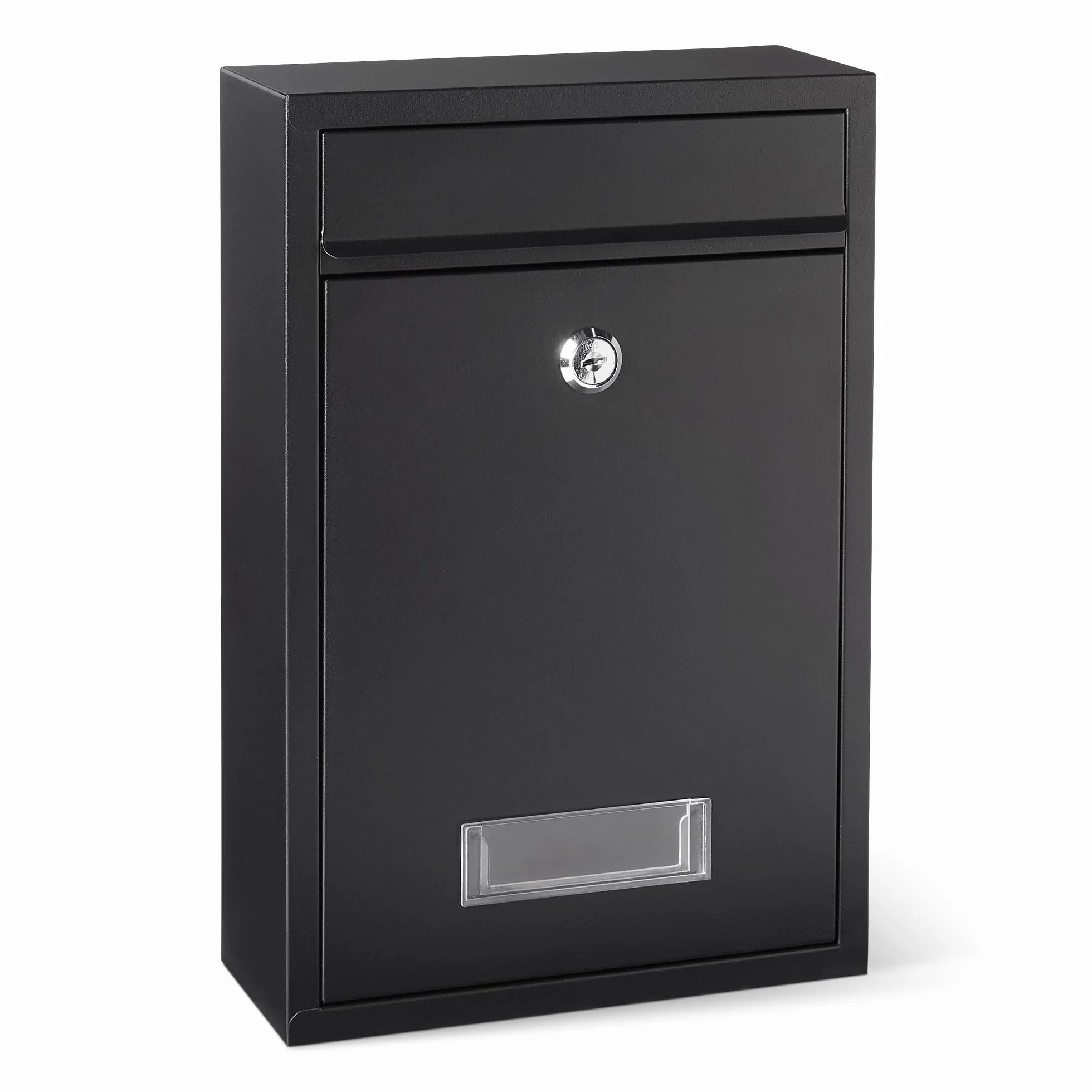 Amazon Basics Cassetta postale a parete acciaio zincato 32.5cm H x 21.5cm W x 9.0cm D nero