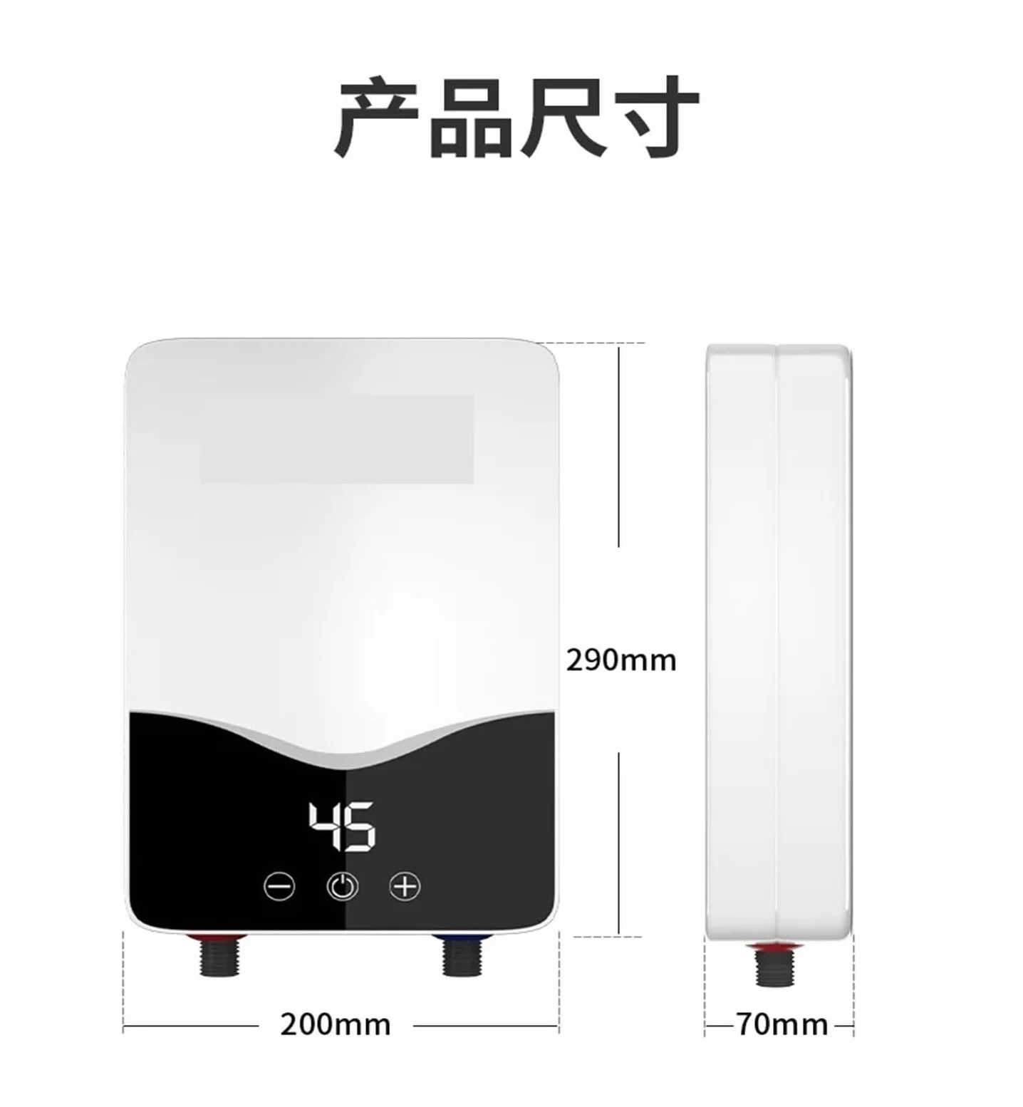Scaldabagno Istantaneo Senza Serbatoio For Bagno, Scaldacqua Elettrico Istantaneo Da 5,5 KW Con Protezione Automodulante E Surriscaldamento riscaldare rapidamente