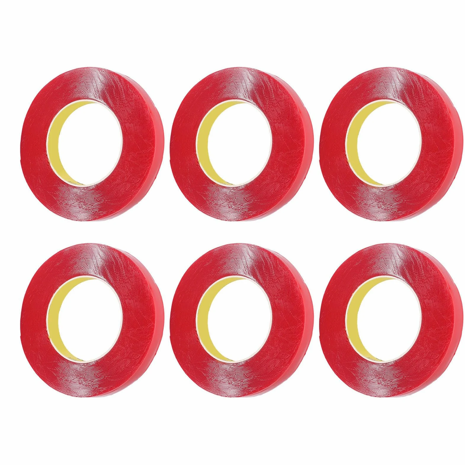 Nastro biadesivo per montaggio resistente alle intemperie, adesivo forte, rimovibile, sicuro da parete, per interni ed esterni, materiale acrilico, 20 mm x 10 m, 6 rotoli