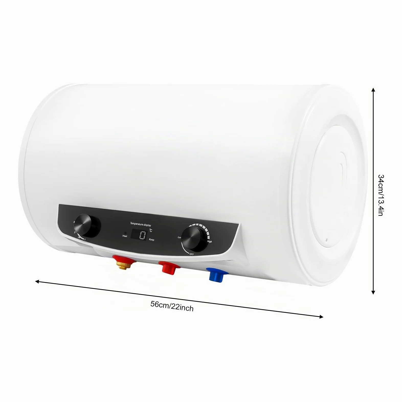 Scaldabagno elettrico, scaldabagno istantaneo da 50 l, caldaia, scaldabagno, scaldabagno orizzontale con unità doccia e tubo, 220 V, 2 kW.