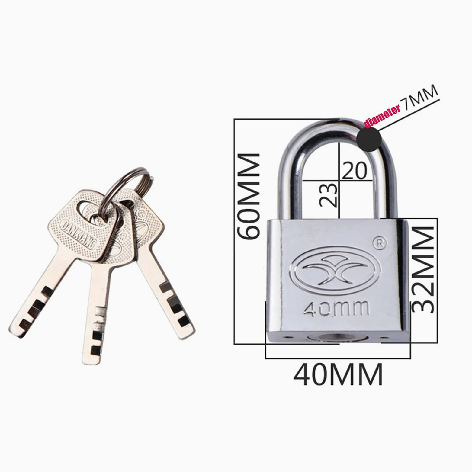 Lucchetto a catena in acciaio resistente, biciclette con lucchetti, recinzioni, serrature for magazzini, di sicurezza(1m,10mm)