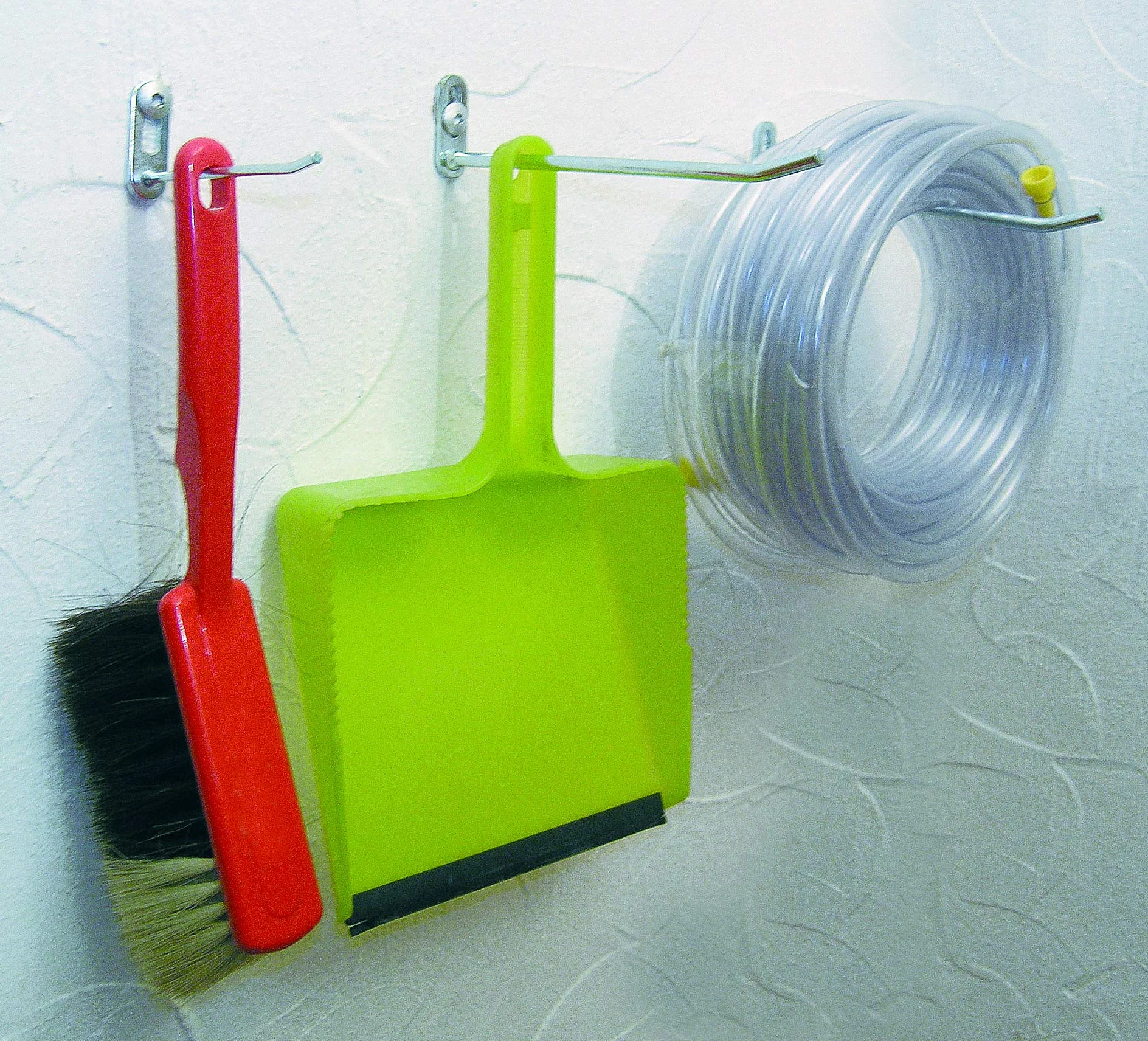 Alberts Gancio con piastra forata dritto zincato blu profondità 80 mm tondino acciaio Ø4 mm Set 25