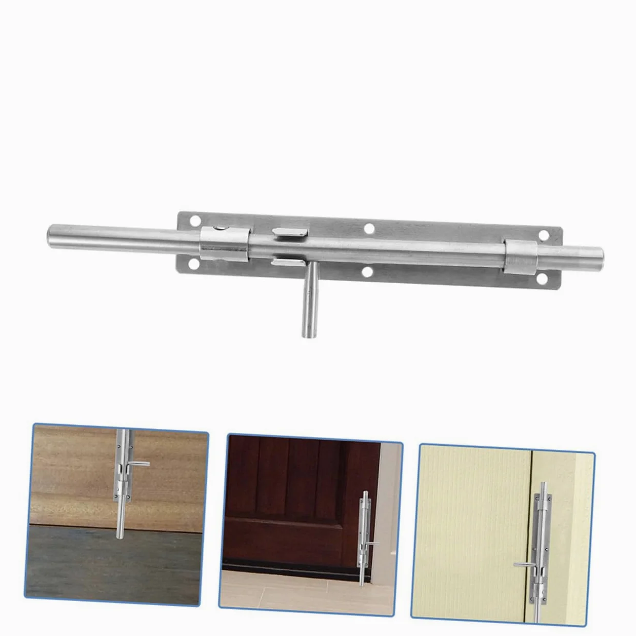 Toddmomy 2 pezzi Catenaccio Scorrevole in Acciaio Inox Rinforzato per Porte Interne e Armadi Serratura di Sicurezza Pesante per Bagno Camera e Cancelli Facile da Installare e Scorrimento