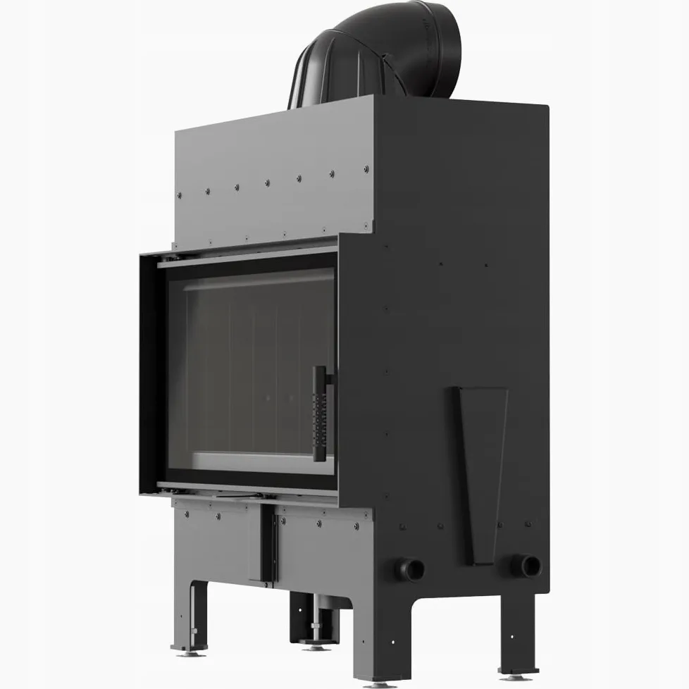 KRATKI Inserto per camino in acciaio a legna FLOKI 10 kW Ø200 frontale A+ | Acciaio nero, efficienza 83,6%, classe A+. Ecodesign, BImSchV 2; per recupero calore.; combustione efficiente; M fi