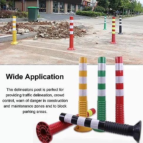 Generico Palo di delimitazione Riflettente Verde da 75 cm (29,5") - Dissuasore di parcheggio Flessibile per la Sicurezza di Passi carrabili, Il Controllo del Traffico, la Formazione dei conducenti e