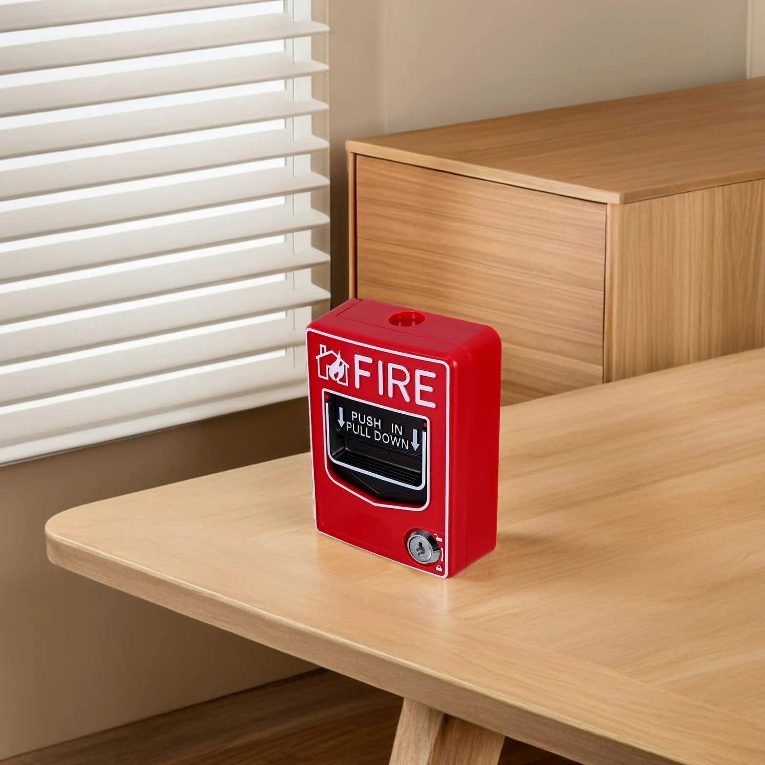 STOBAZA Punto di Chiamata Antincendio Manuale Rosso con Interruttore di Allarme Resettable in Plastico per Emergenze Rapide in Ambienti Domestici e Commerciali
