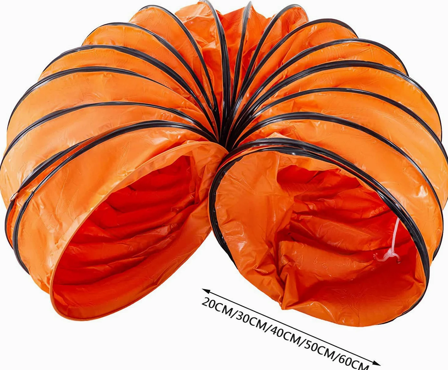 Condotti Tubo Flessibile in PVC ø 200/300/400/500/600 mm Lunghezza 5m/10m Forte Condotti Tubo Ventilazione Flessibile in PVC Tubo Cappa per Aerazione Domestica Hydroponics,10M-diam:400mm
