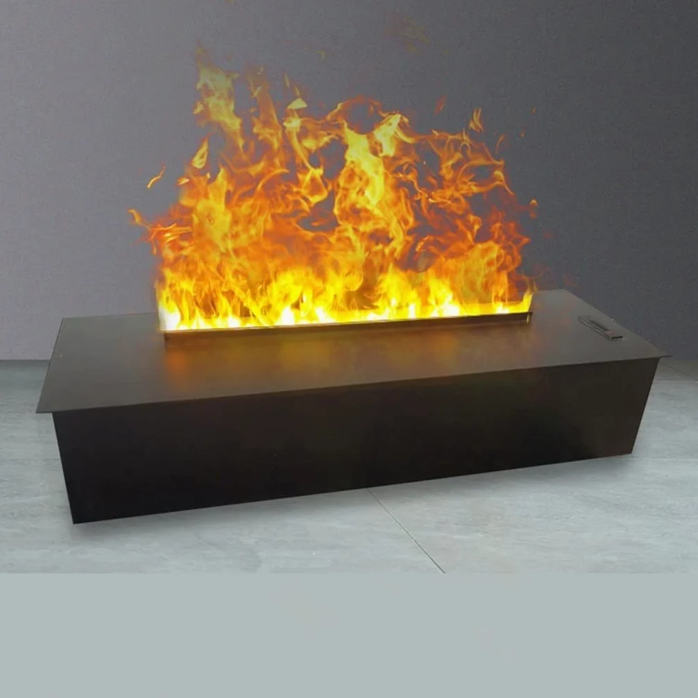 Fuoco Finto Camino Elettrico con Atomizzazione 3D Incorporato, Umidificatore for Soggiorno, Camino Elettrico, Simulazione di Fiamma Allungata Mobili per Il Soggiorno(121x26x16cm)