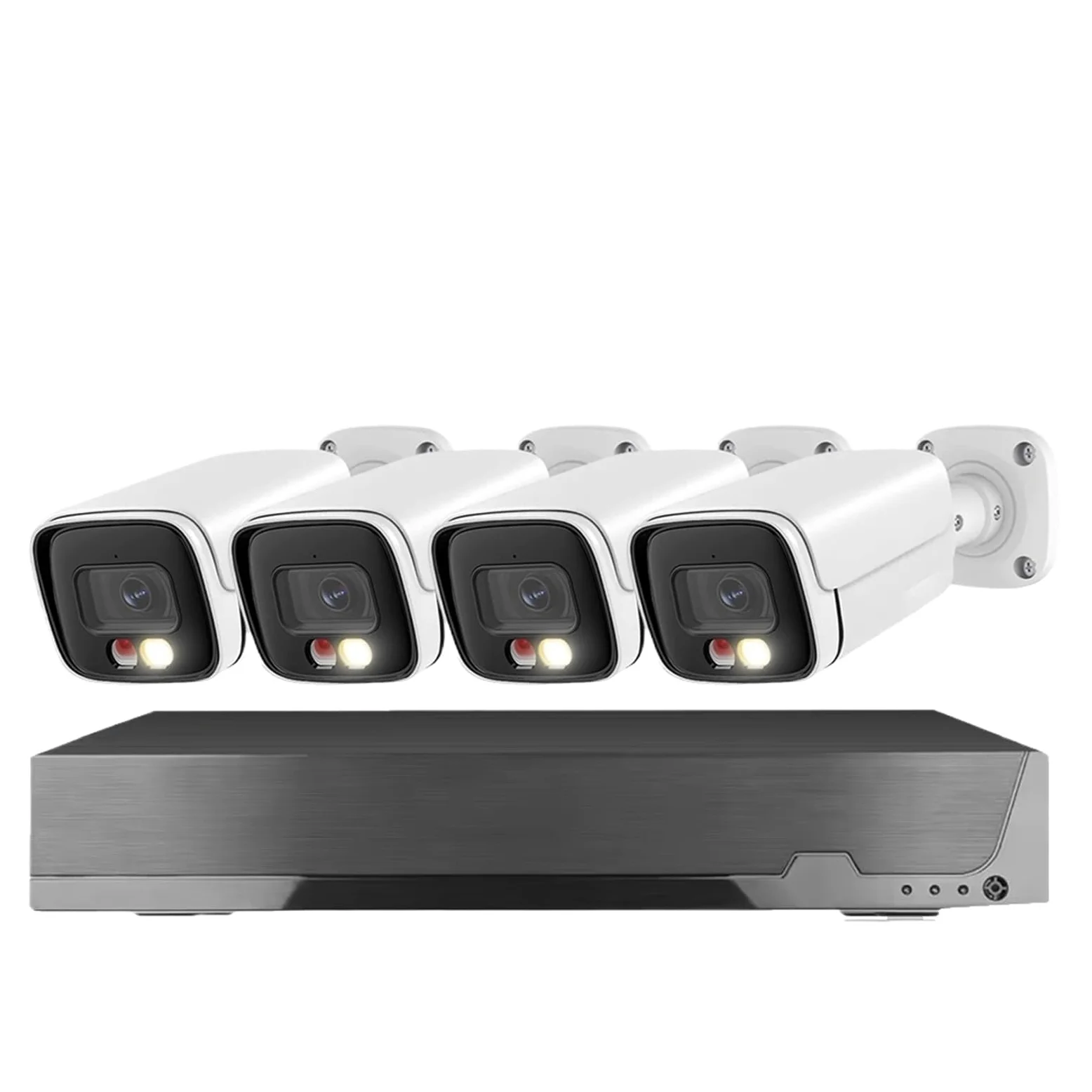 Sistema di telecamere IP di Sicurezza Tuya Poe 4K 8CH Sistema di telecamere CCTV di rilevamento Umano da 8MP Kit di videosorveglianza AI P2P(8CH NVR 4Camera)