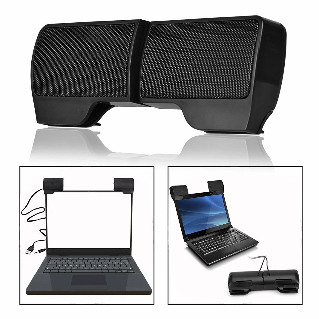 Altoparlante Clip USB per Desktop/Laptop - del Stereotipia Hi-Fi Speaker Display Audio (Nero)