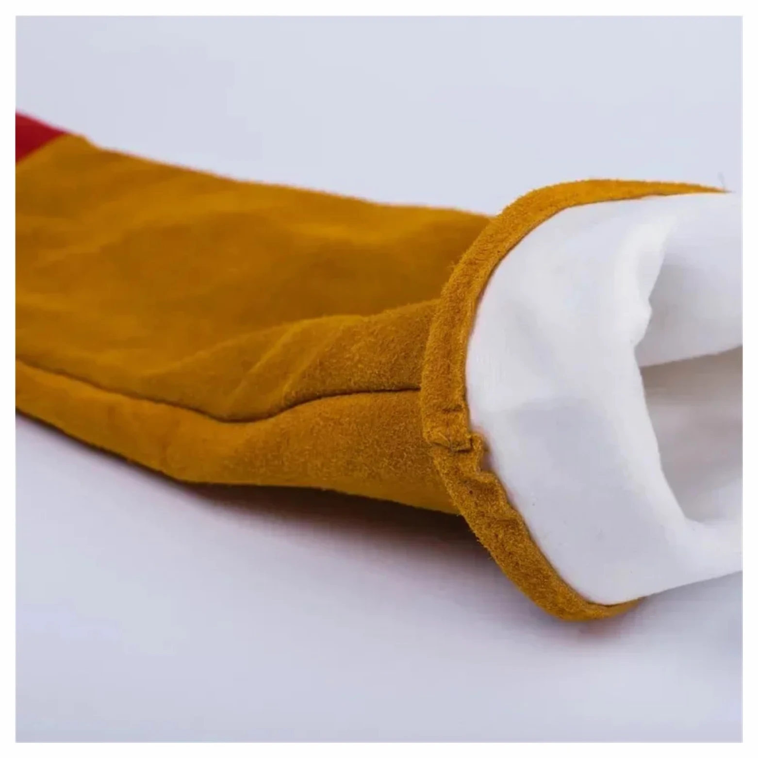 Guanti da Saldatura in Pelle a Maniche Lunghe da 23,6 Pollici, Guanti Resistenti al Calore for stufe e Barbecue, Guanti Resistenti alla Perforazione for Gard(60CM)