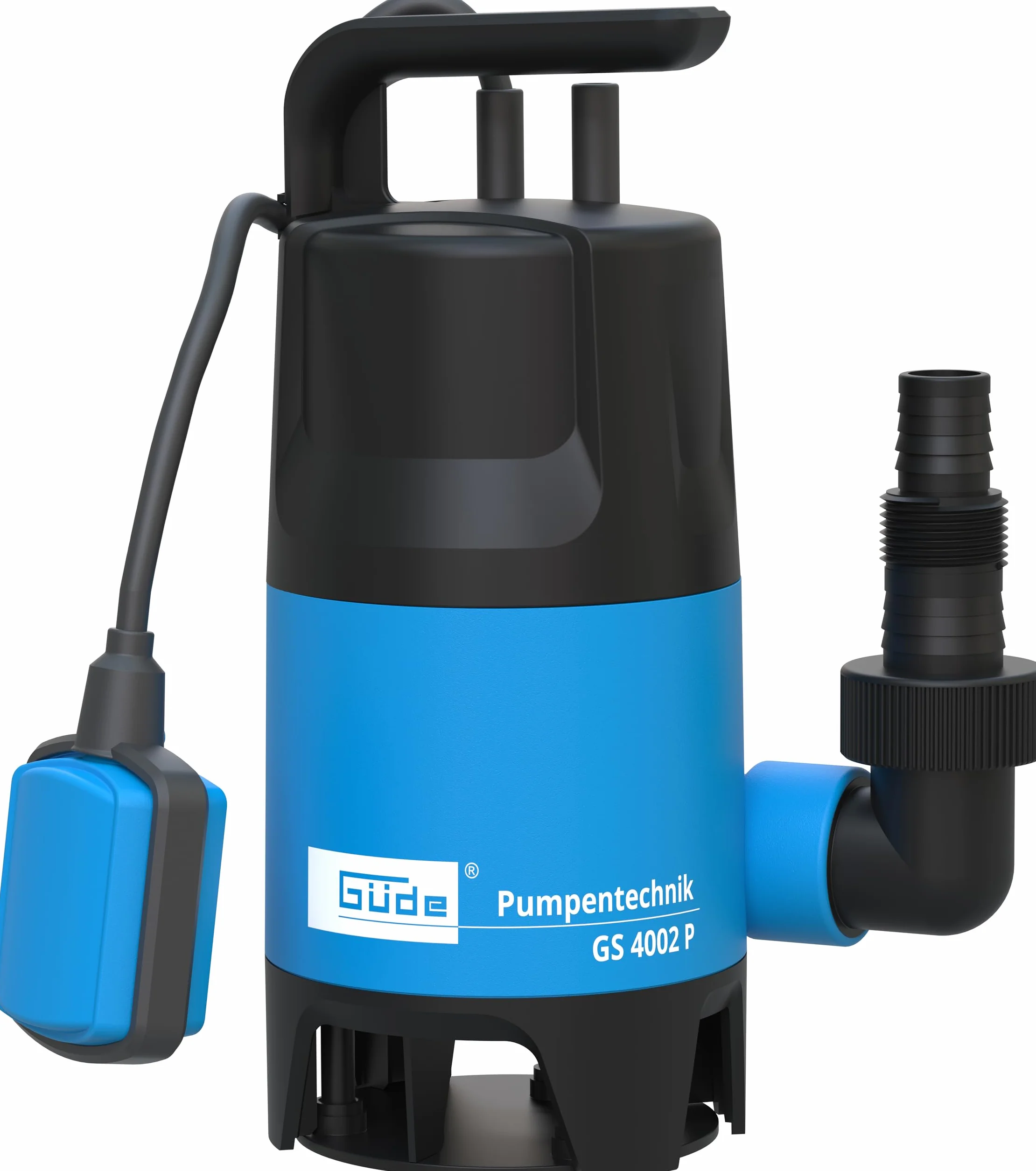 Güde 94630 - GS4002P - Pompa sommergibile per acque luride - Con galleggiante - 400 W - 7500 l/h Altezza massima di erogazione 5 m [Classe energetica A], Blu/Nero