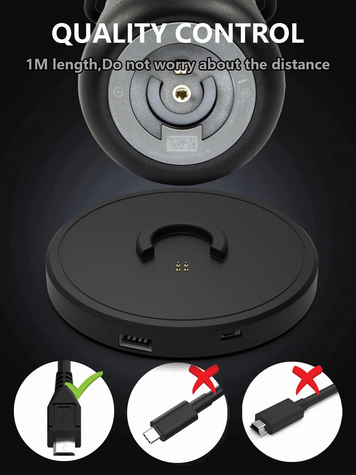 10W Bose Soundlink mini Caricatore da tavolo dock USB-A a Micro USB Cavo di ricambio Alimentatore 5V 2A Caricabatterie con dock per altoparlanti