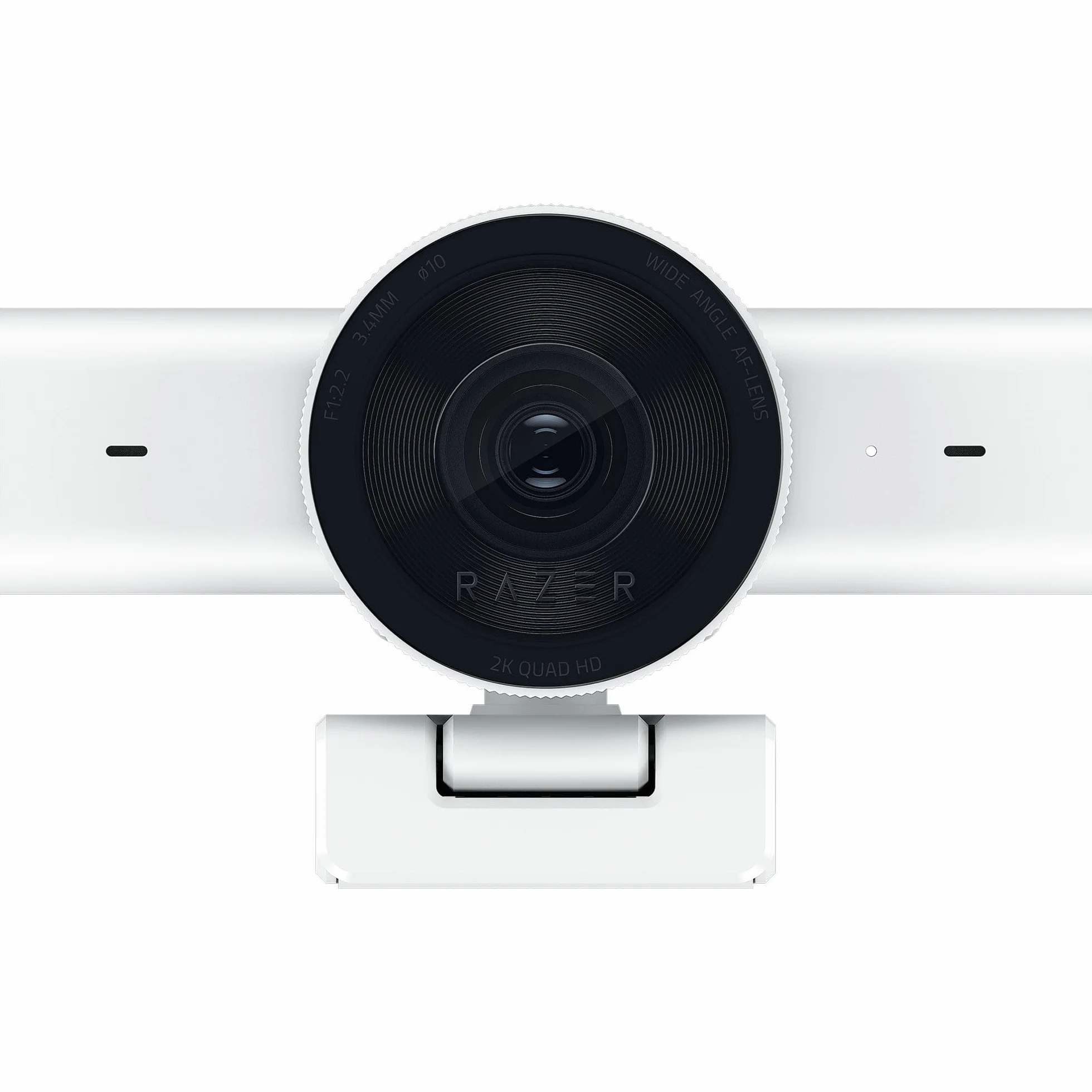 Razer Kiyo V2 X - Webcam Full HD 1080p 60 FPS per Creatori - Autofocus Veloce - Obiettivo Grandangolare - Microfono Integrato - Compatibile con Open Broadcaster Software e Xsplit | Bianco