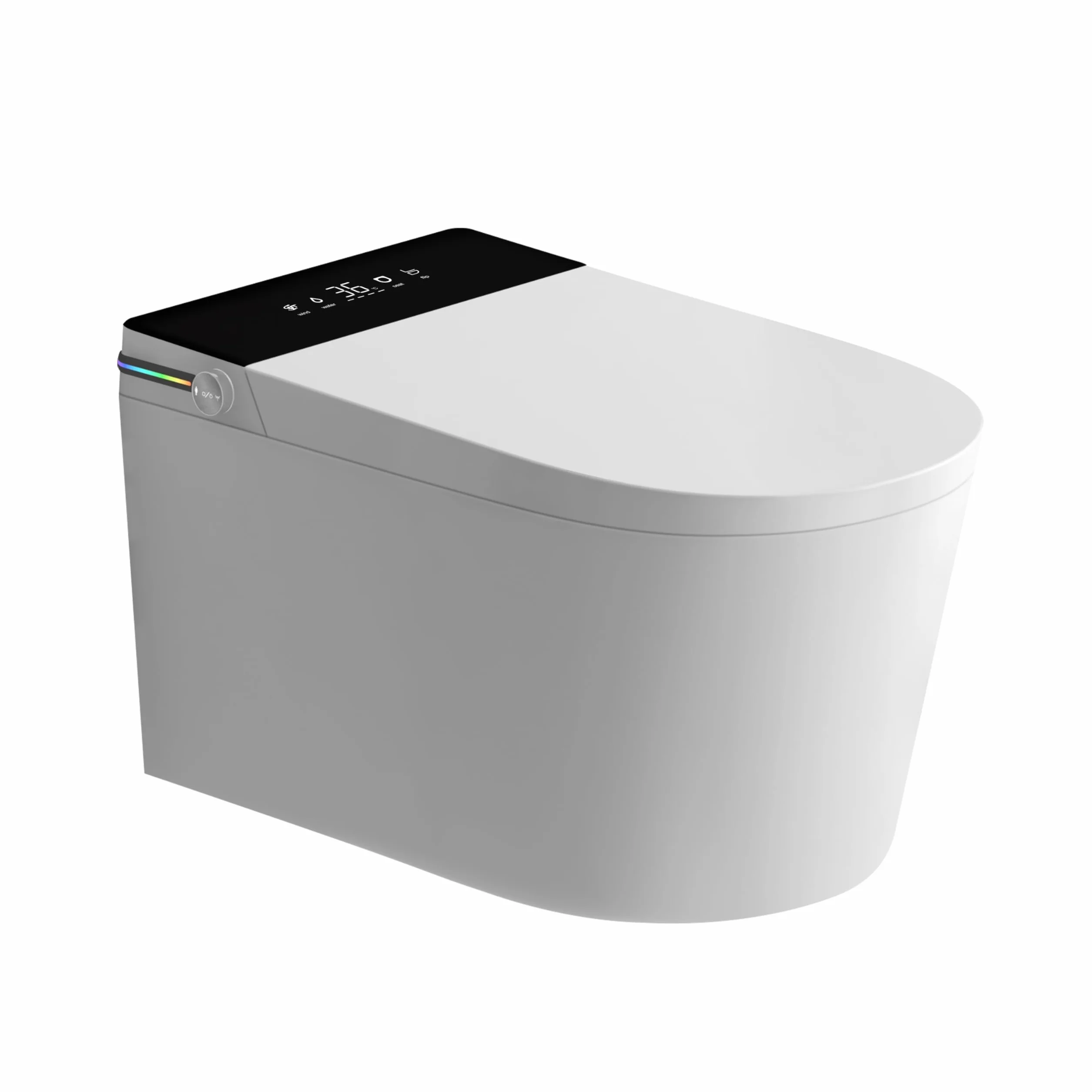 MEJE #MZE-G830E - Toilette intelligente da parete, WC intelligente allungato con bidet integrato, sedile riscaldato, asciugatrice ad aria calda, scarico automatico, apertura e chiusura automatica,