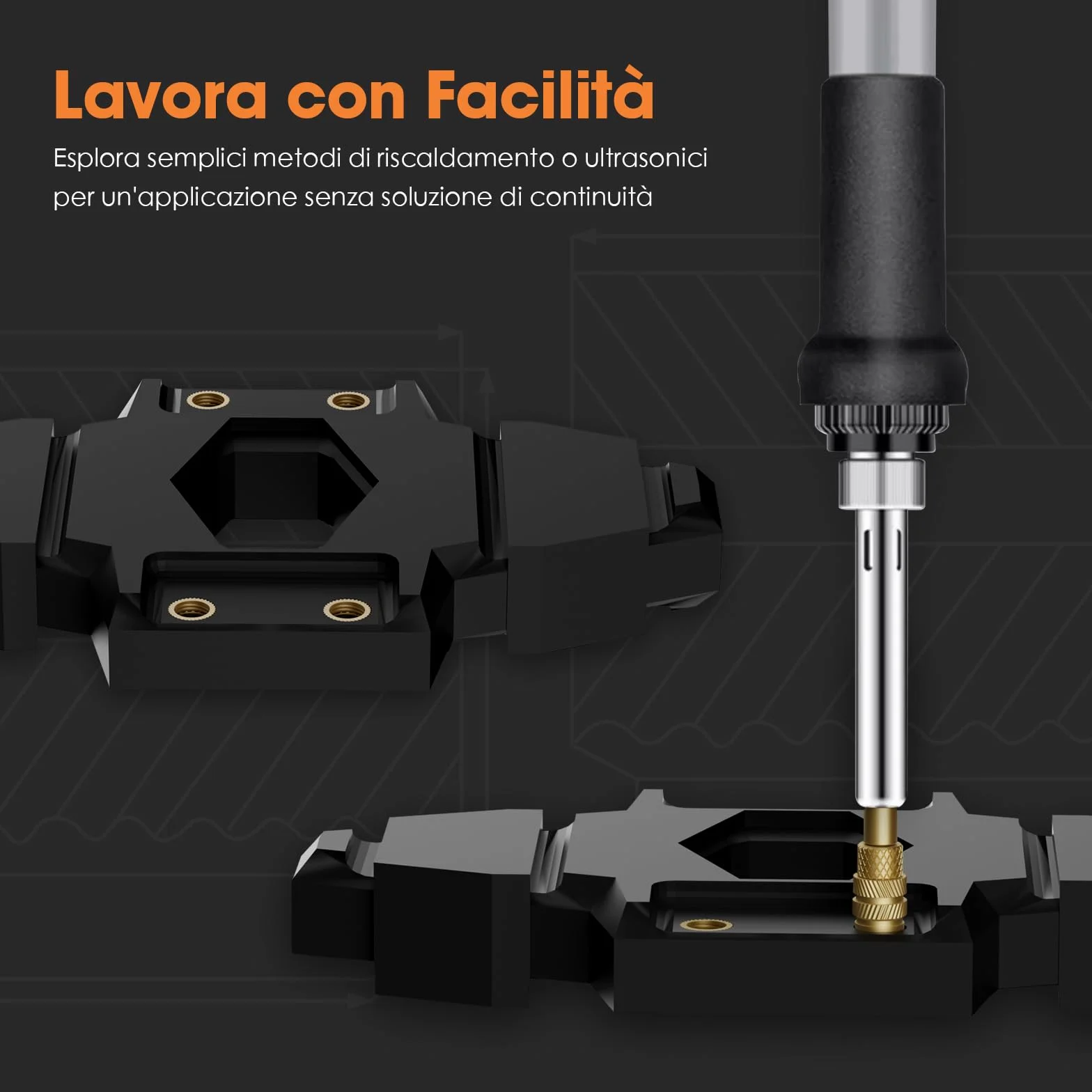 HANGLIFE Inserti Filettati a Caldo, M2.5 Inserto Filettato per Componenti di Stampa 3D e Parti in Plastica - Dadi Scanalati Metrici in Ottone (100 Pezzi)
